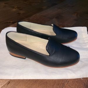 Nisolo Black Leather Smoking Shoe Size 6